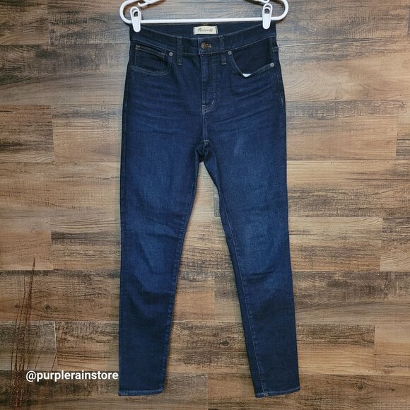 Madewell Jeans Size 28 Skinny 9" Mid Rise Tummy Control Woodland Wash MA938 - Picture 1 of 13